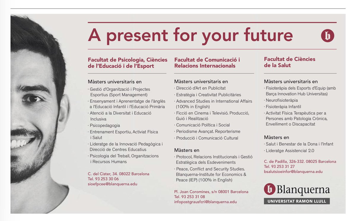 OstresJa's tweet image. Blanquerna : RT ProtocolCat: Avui a LaVanguardia 
Continuem amb les entrevistes de 🔎selecció d’estudiants 🔝per la propera edició del #masterProtocolBlanquerna 
Si hi estàs interessat/da escriu-nos 📩: masterprotocolblanquerna.edu  … )