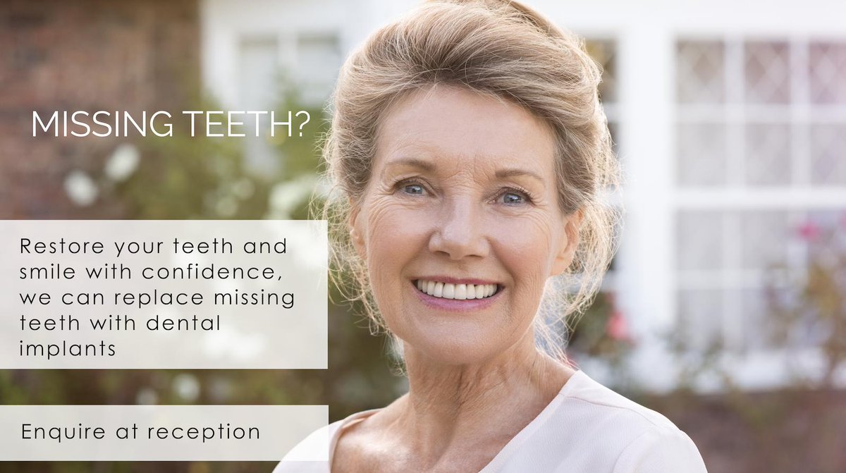 NG18Dentist's tweet photo. M ssing t eth?

Want to know how we can replace missing teeth?👇

https://t.co/VC7jGzqhpq

Want to book an Implant Consultation with Richard? 
Call us on 01623 629359 https://t.co/I8q5vLXlUA