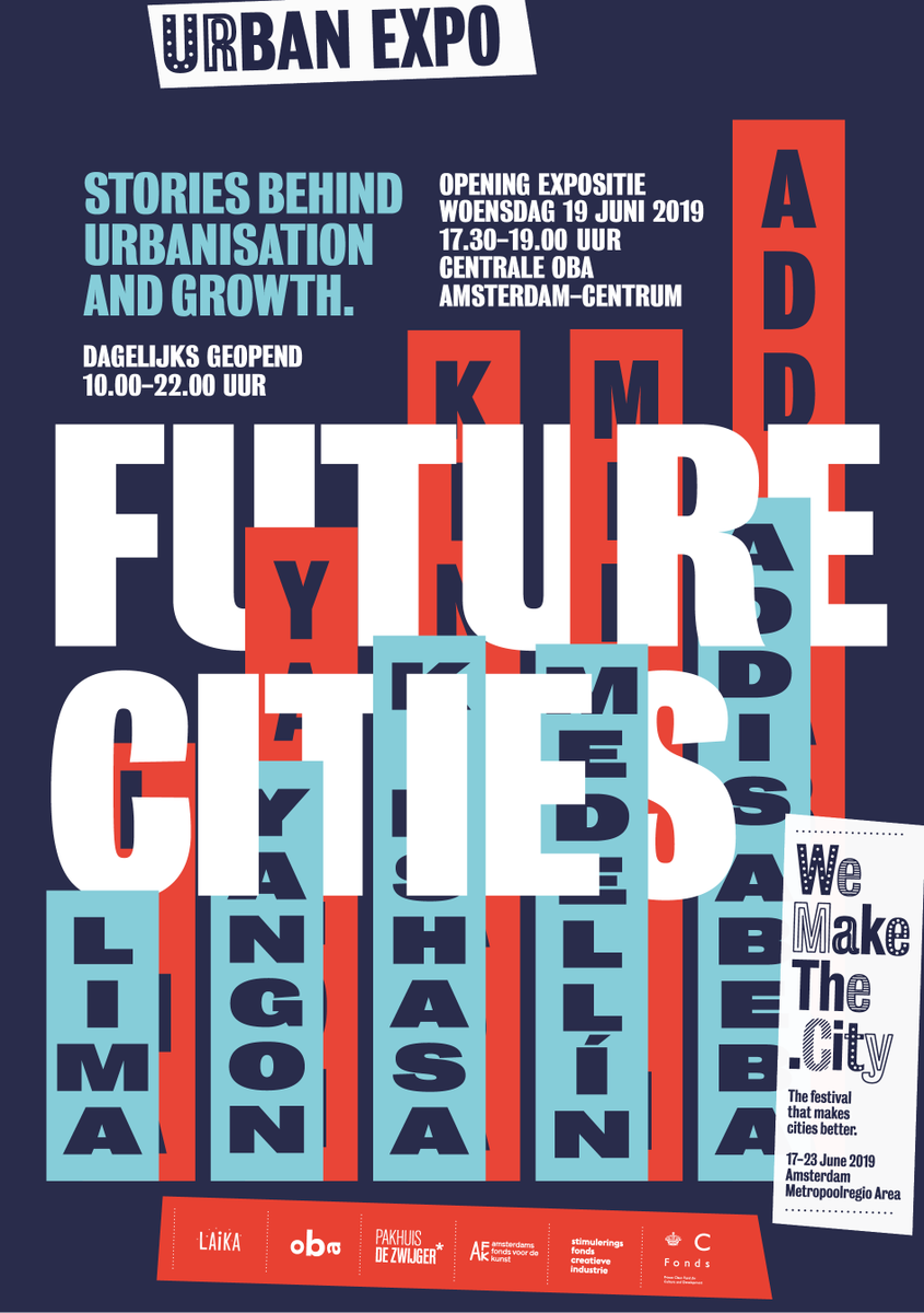 De_Zwijger's tweet photo. 21/6 | @wemakethecity 2019: Future Cities: Grand Celebration - A journey around the world to the next generation of cities. @stephbakker76 @yvonnebrandwijk @AFK020 @StimuleerFonds @OBAmsterdam https://t.co/tw7zTvgLO2 https://t.co/oNeT5mp8V0