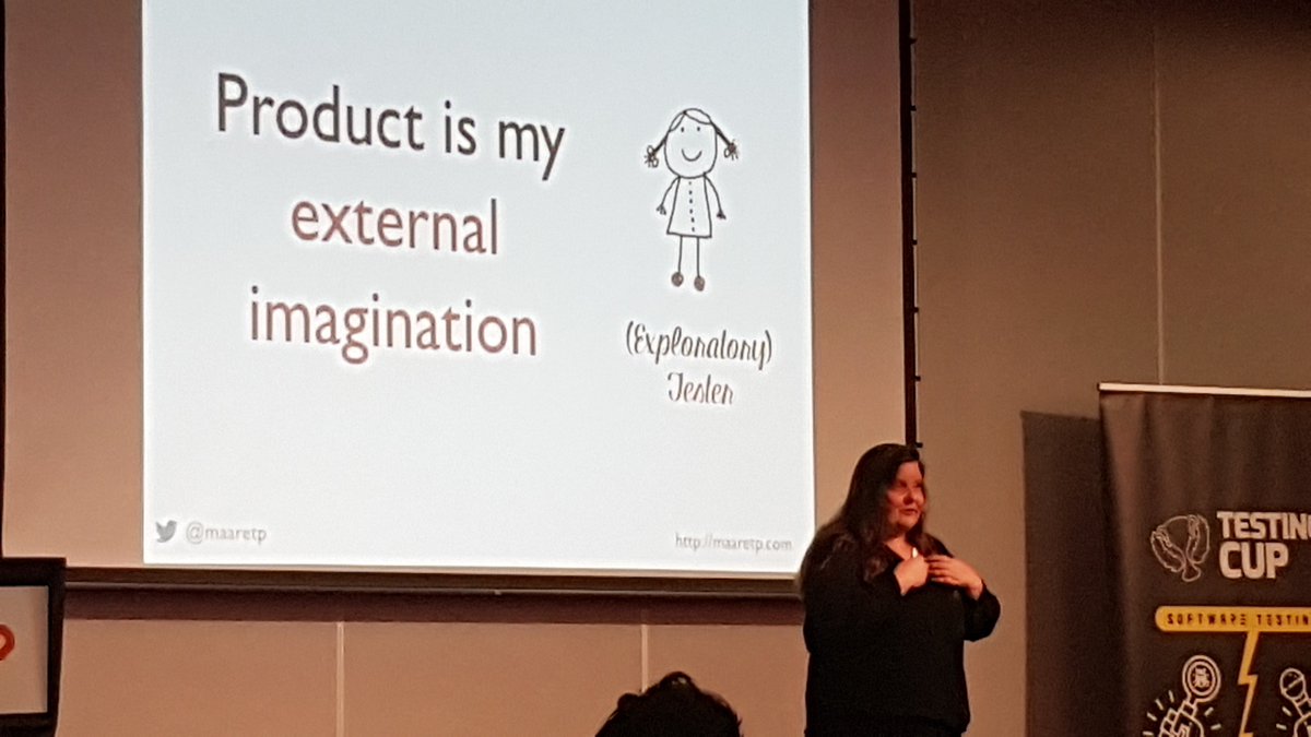 KingaTest's tweet image. #testingcup2019 day 2 @maaretp on the stage ♥️