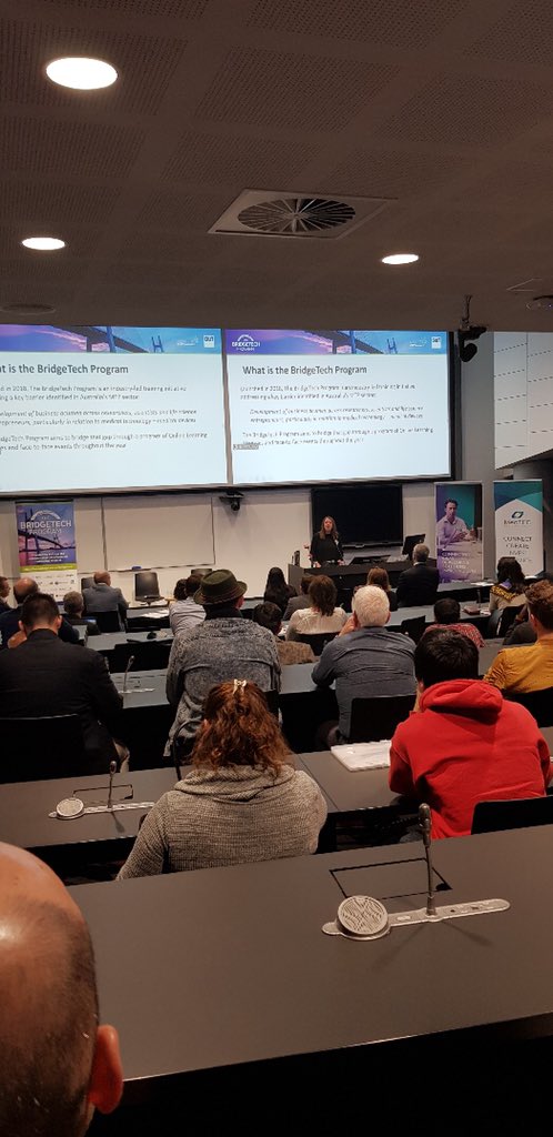 BridgeTech_'s tweet photo. @Lyn_Griffiths_ speaking at @Flinders and @mdpprogram today at Tonsley. Fantastic to see #BridgeTech2019 in Adelaide! #medtech #teameffort https://t.co/i5SpSoWUwA