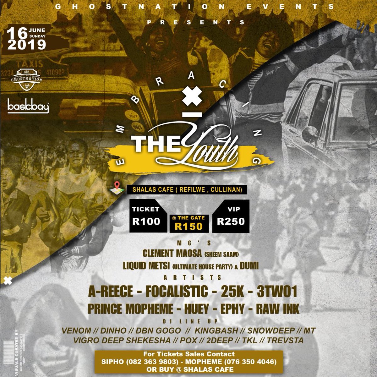 GhostDaCatalyst's tweet photo. 5 days to go to the 1st annual #GhostnationEvents June 16 showdown, here’s what/who you can expect to see on the day as we celebrate those who sacrificed in many ways so that we can live freely... See you there ✊🏽
#EmbracingTheYouth, 16 June... BE YOUNG . BE WILD . BE FREE https://t.co/iDYmuhMQgD