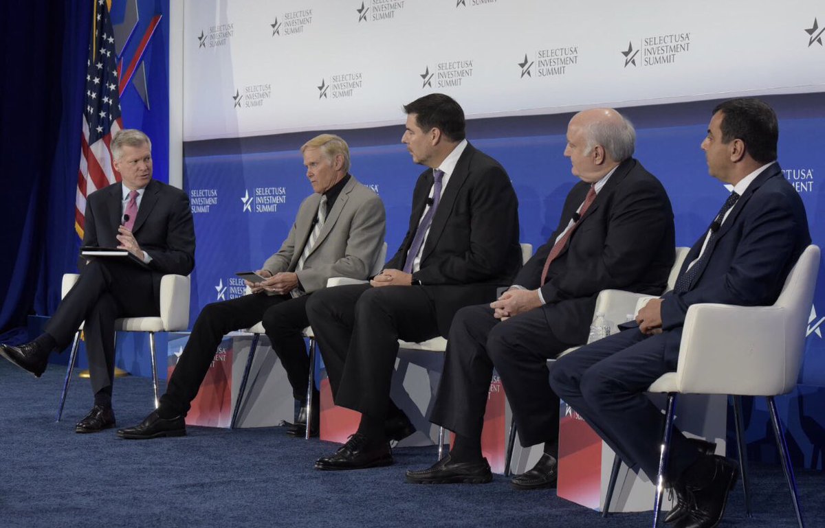 TradeGov's tweet photo. Happening now: Sullivan, our Assistant Secretary for Industry &amp; Analysis, leads panel on the Digital Economy. #SelectUSASummit https://t.co/mUyPxYsh6s