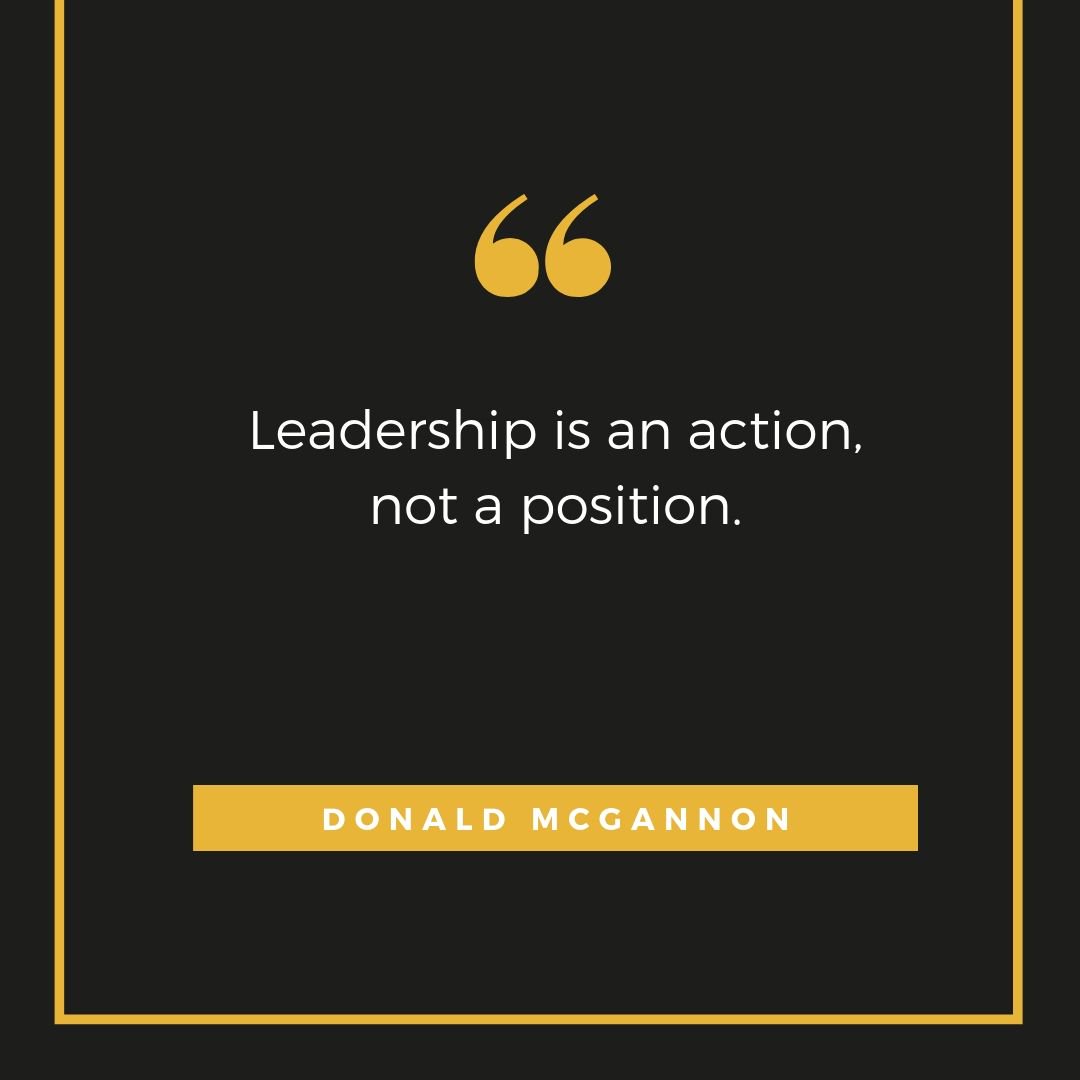 PhaseLineLLC's tweet photo. "Leadership is an action, not a position."  -Donald McGannon 
How are you leading today? 

#leadership
#action
#phaseline https://t.co/kgLRW3CHeu