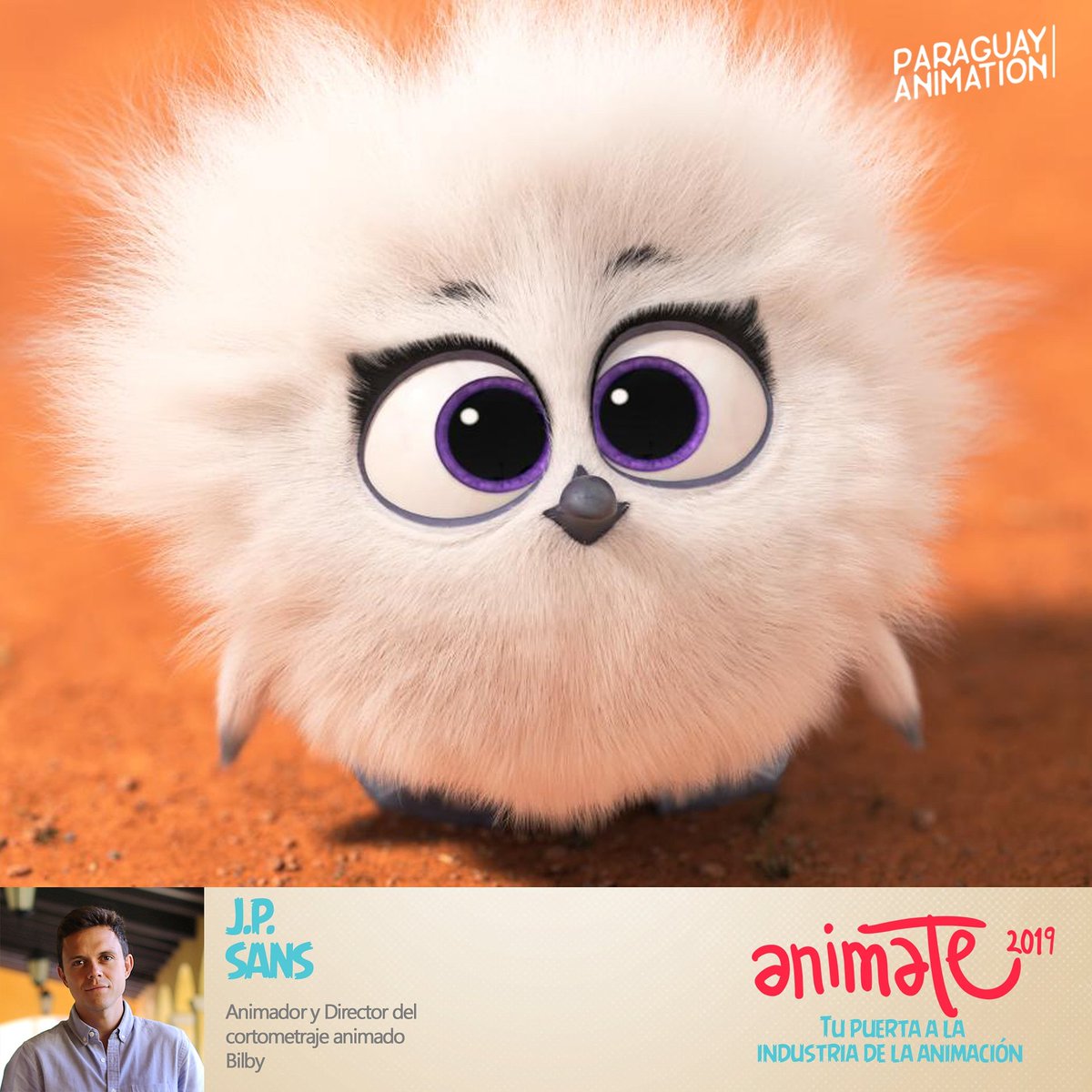 animate_py's tweet photo. En #Animate2019 J.P Sans nos comentará su experiencia como director y animador en su cortometraje animado #Bilby https://t.co/JO5KHlxiKD