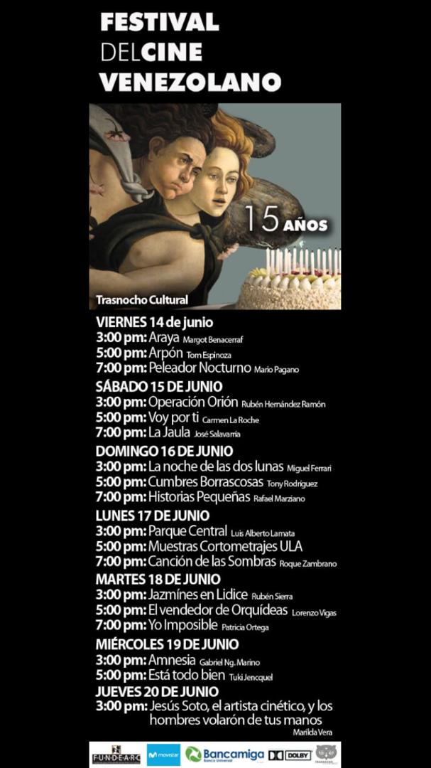 El Festival del Cine Venezolano llega a Caracas por primera vez. Aquí tienen la programación completa para que no se pierdan una sola de estas funciones, del 13 al 20 de junio en <a href="/trasnochocult/">Trasnocho Cultural</a>