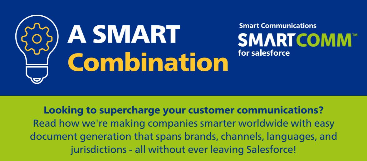 Ready to supercharge your #customercommunications with SmartCOMM™ for #Salesforce? Download our #infographic to see how we're helping our customers get #SMARTer when it comes to #docgen. ow.ly/pCvm50uAT72