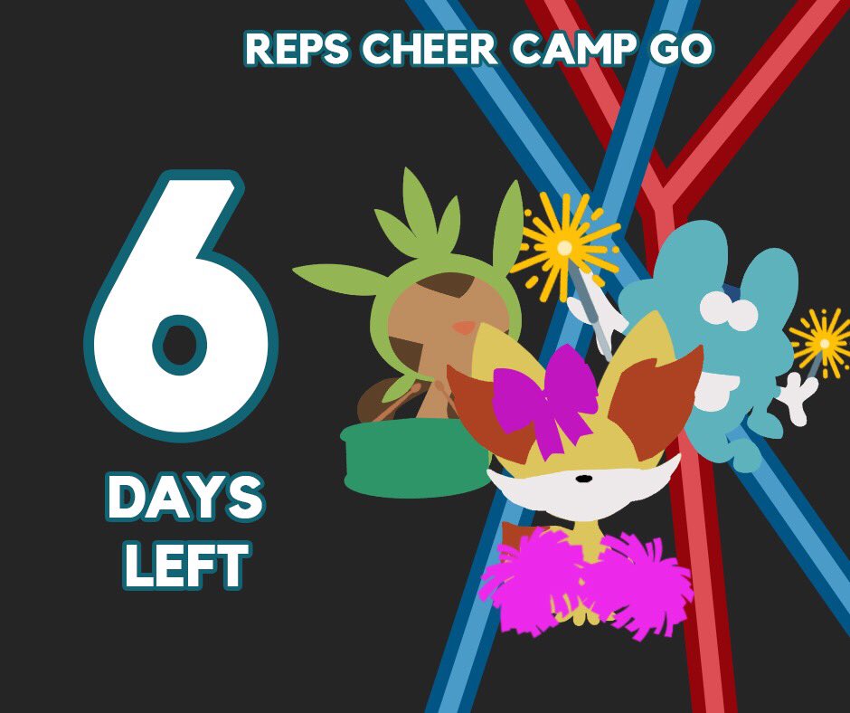 ❗️❗️6 DAYS TO GO before REPS CHEER CAMP GO. Don’t miss your chance and sign up now❗️❗️

We guarantee you that this cheer camp will help you gain more knowledge about cheering and you will have so much fun!