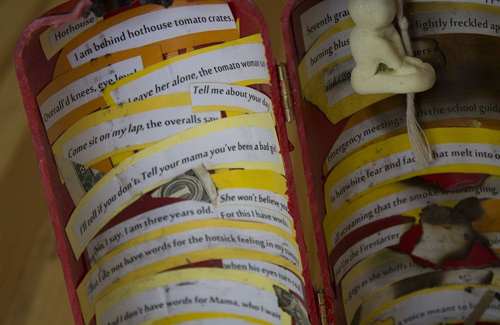 acontainerco's tweet photo. Profiling our Multitudes IV series, in which  @UMassBoston #MFA and #MA students transformed coin banks into single edition #artistbooks and text objects.

TITLE: Fire Safety Manual
ARTIST: Andria Warren
MORE: https://t.co/ayzaPzIu6i 

#fire #wildfires https://t.co/7o6G29v4bg