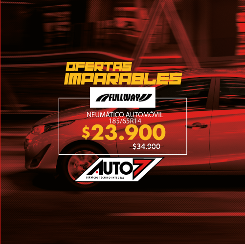 Auto7_Chillan's tweet image. 🚗🚗🚗Los neumáticos de #Auto7 tienen precios imparables. Consulta por tu marca y modelo preferido. 🏁👌