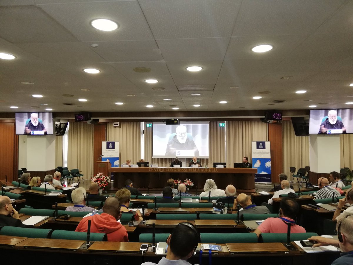 VaticanIHD's tweet photo. The cosmopolitan Jerusalem resembles airports where people of all places and in all conditions travel.  Making airports a place of announcement means living the Gospel and bringing the word of God. So Fr.R.Cantalamessa to aviation chaplains #CivilAviationVatican @CardinalTurkson https://t.co/uXWb0Jzzt0