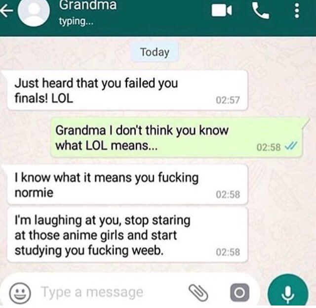 >:)