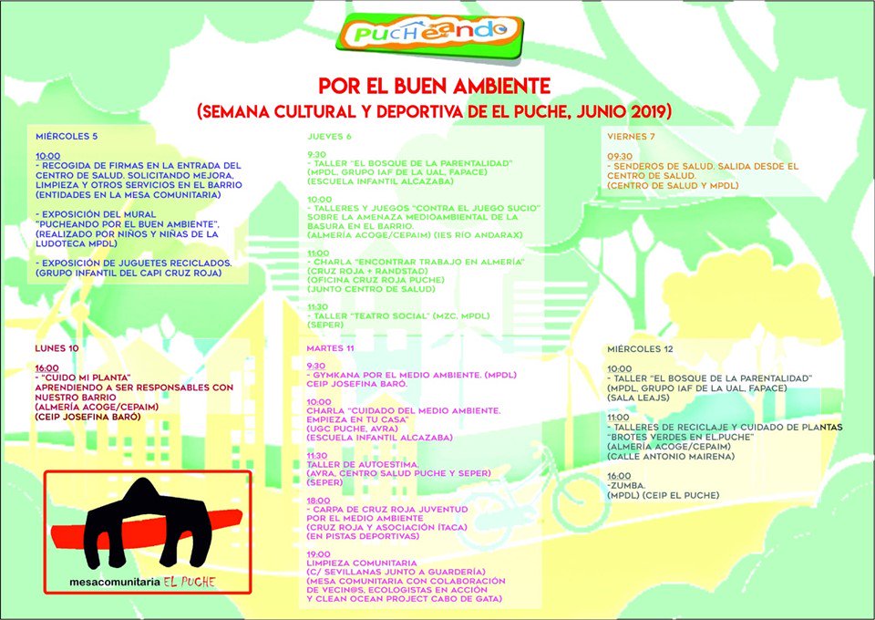 PuntoVuelaPuche's tweet photo. Todavía no ha acabado la semana cultural #pucheando. ¡El programa de actividades continúa hasta mañana! Trabajando #porelbuenambiente https://t.co/2CCC04OH5q