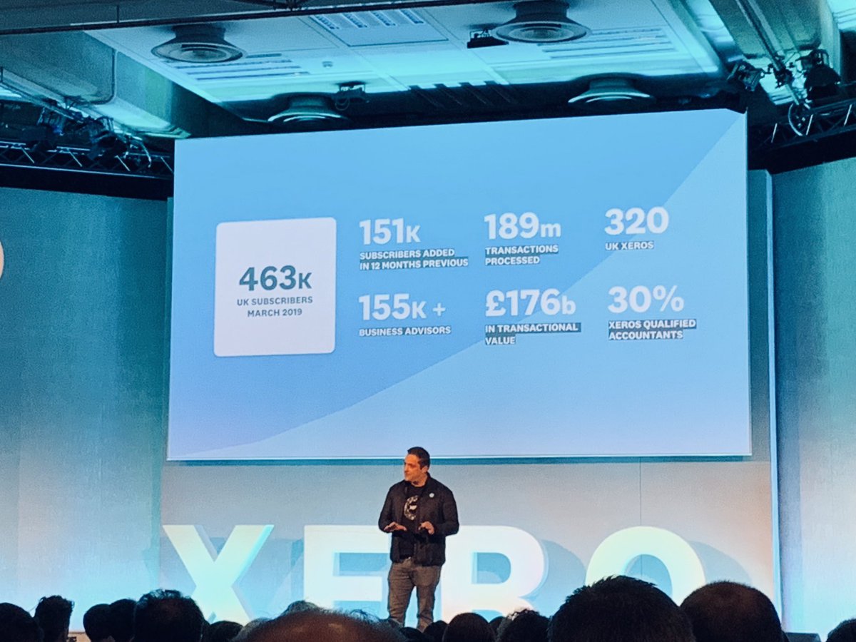SteveBriginshaw's tweet photo. Wow! The transactional value on Xero is equivalent to 9% of the UK GDP. #Cloud accounting is no longer a niche #XeroRoadShow @Xero #London https://t.co/oUMIxAuI9H