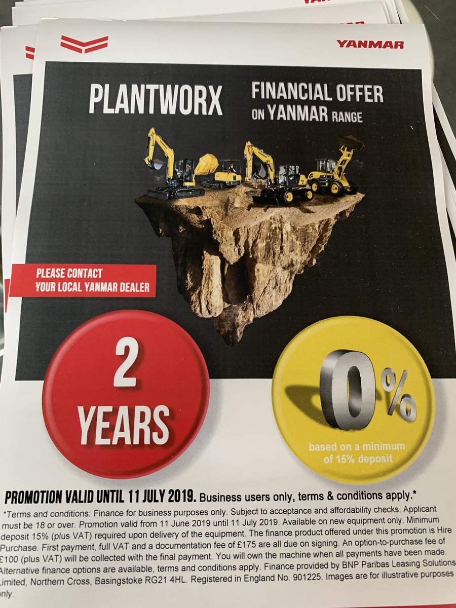 KerrStephenson's tweet photo. I’ll be @Plantworx2019 for the next 2 days on the @YanmarEurope stand. Make sure you call by and say hello. https://t.co/ARkTkBmff4