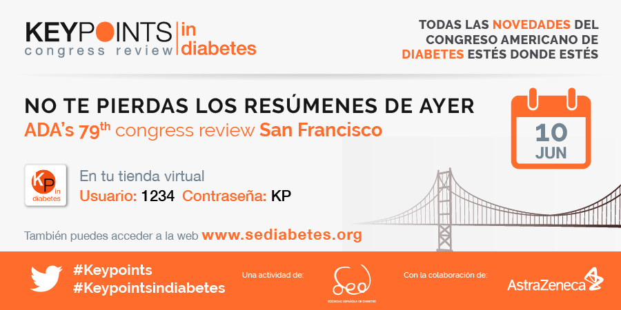 SEDiabetes's tweet image. Ya están disponibles los resúmenes de la última jornada de #2019ADA , a través del proyecto #keypointsindiabetes , síguelos a través de nuestra aplicación KP Diabetes, nuestra web sediabetes.org (SED TV) o enhttp://www.keypointsindiabetes.com #diabetes #diabetESP