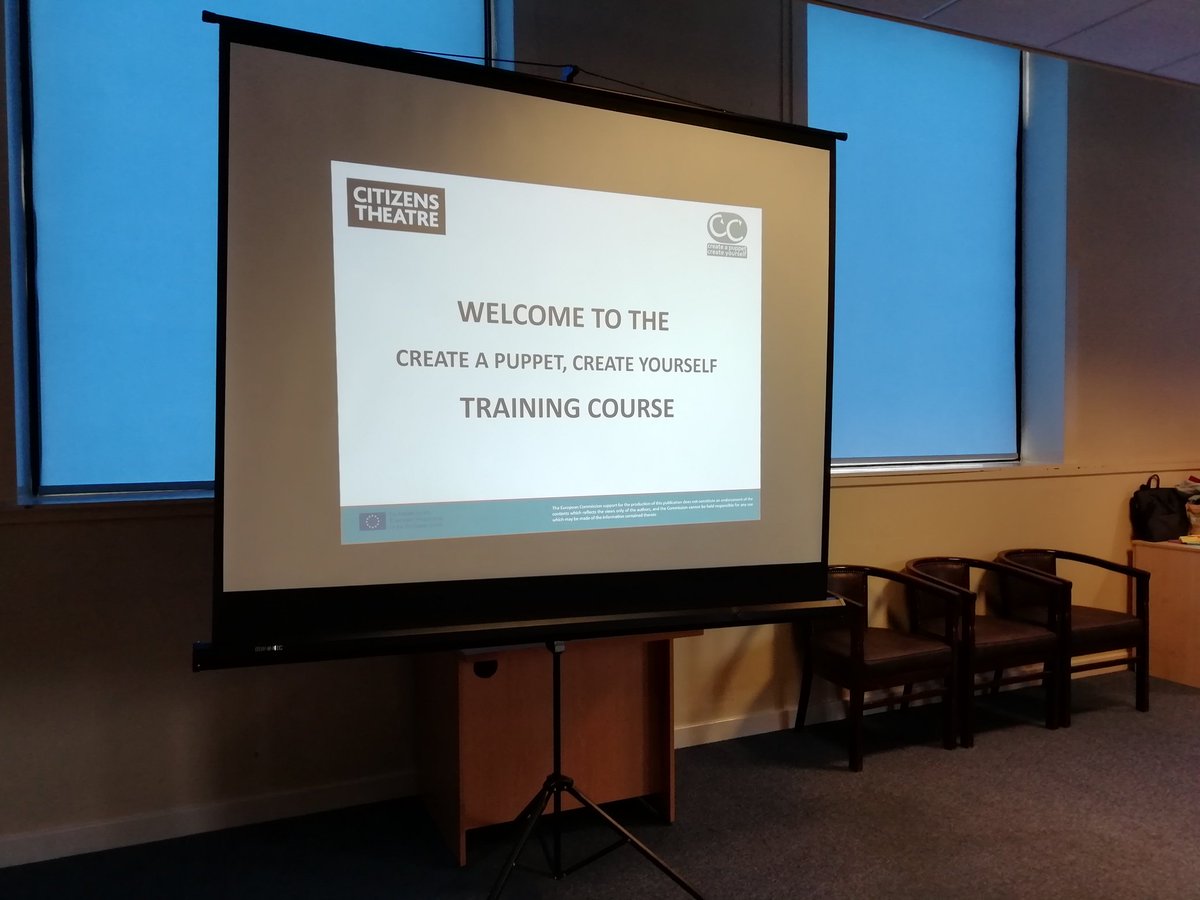 AngelaDrama's tweet photo. It's time for another #CreateAPuppet training course #MultiplierEvent. We'll be tweeting throughout the day. @EUErasmusPlus @citizenstheatre https://t.co/n3jfvfcKX7