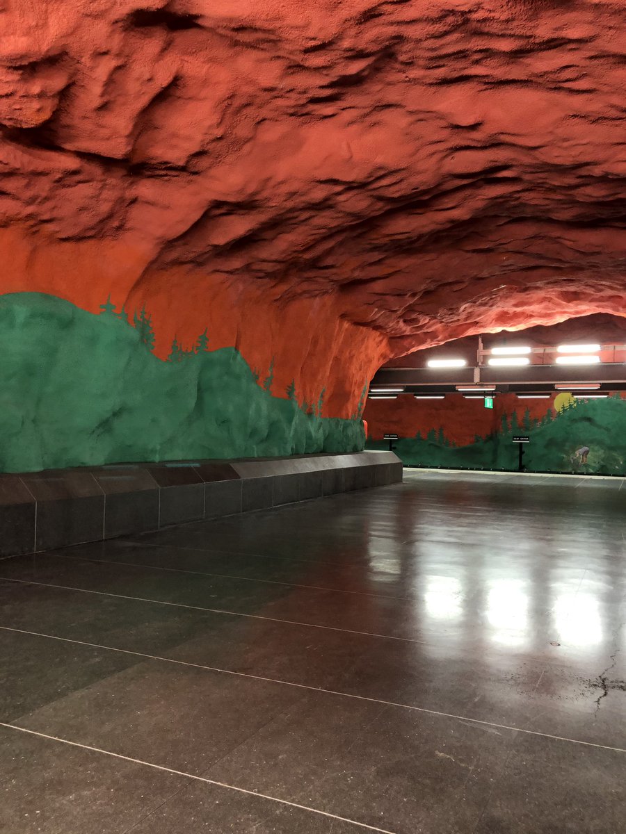 Visiting Stockholm’s artistic stations yesterday!! <a href="/UITPnews/">UITP</a> <a href="/Y4PT/">Youth For Public Transport (Y4PT) 🚦</a> #UITP2019 #Y4PThackathon #Y4PTHackathon #TheArtOfPublicTransport