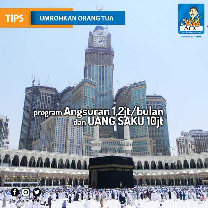 acconeid's tweet photo. Banyak hal yg bisa dilakukan untuk menunjukkan bakti pada orang tua, salah satunya mewujudkan impian mereka beribadah ke Tanah Suci melalui ACC UMROH PASTI BERANGKAT! Angsuran mulai dari Rp 1.260.000. Info lebih lanjut : https://t.co/izGwyvLlRN #ACClife #ACCUmroh #ACCFinancial https://t.co/H2IclEIpR1