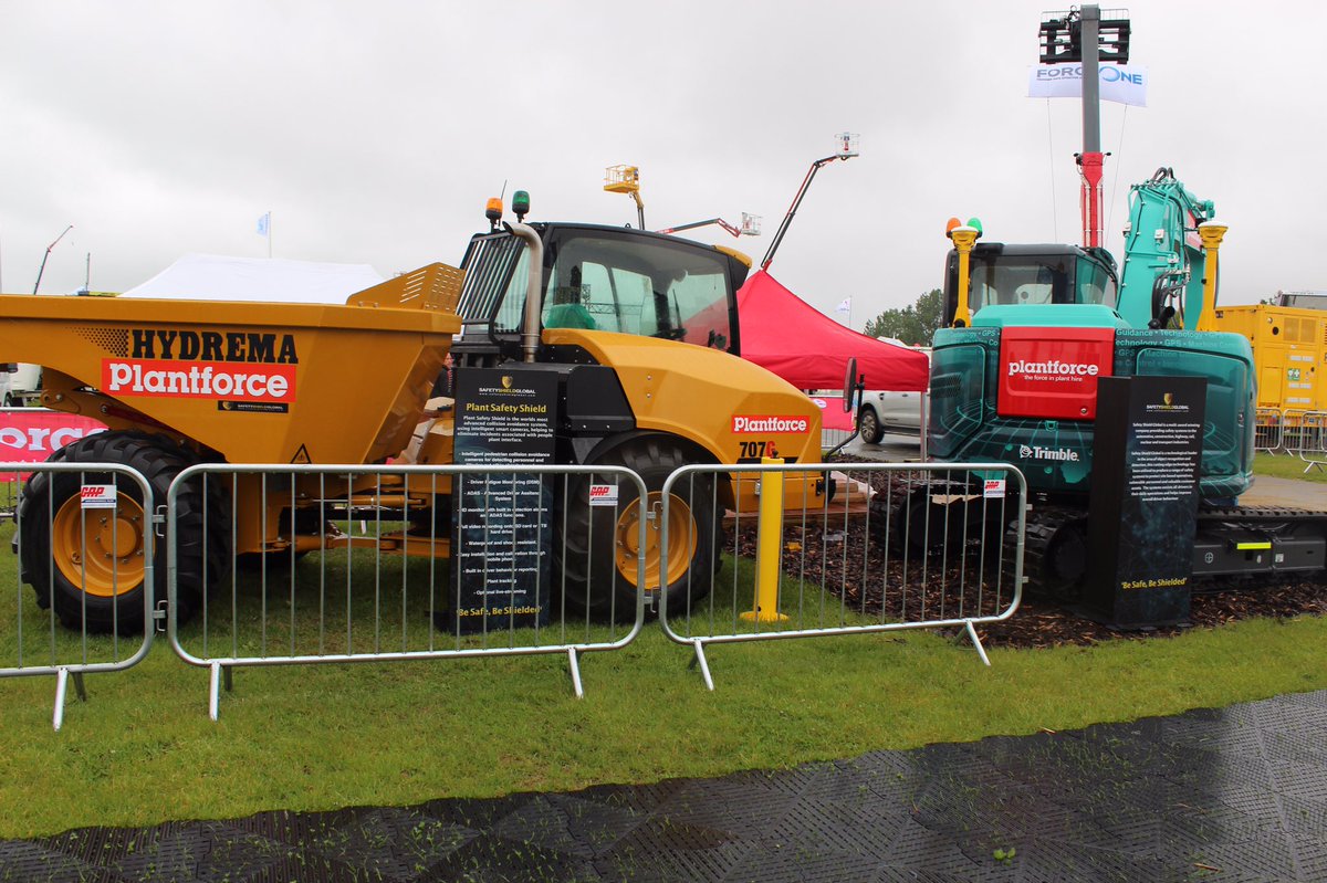 safety_shield's tweet photo. We also have a stand outside at @Plantworx2019 You can see our system set up on a dumper or small excavator, if you’d like to the the system in action, join us inside at the simulator stand. #sitesafety #plantsafety #vulnerablesitepersonnel https://t.co/A7X6zHd6wT