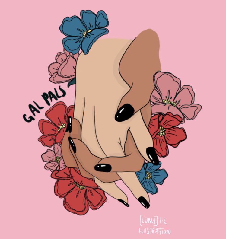 This a close up of the detail on the Gal Pal tees

Link here to buy one mercht.com/c/galpals

#supportqueerartists #Pride2019 #LGBTQ