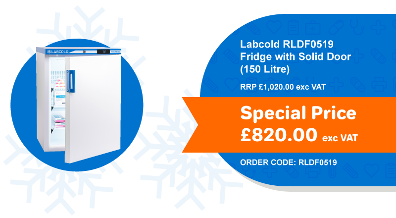Our latest offer is for the RLDF0219 which is a compact refrigerator, ideal for consulting rooms or wards which can be wall mounted on integral brackets. This fridge is a slimmer model so perfect for surgeries who have limited space.