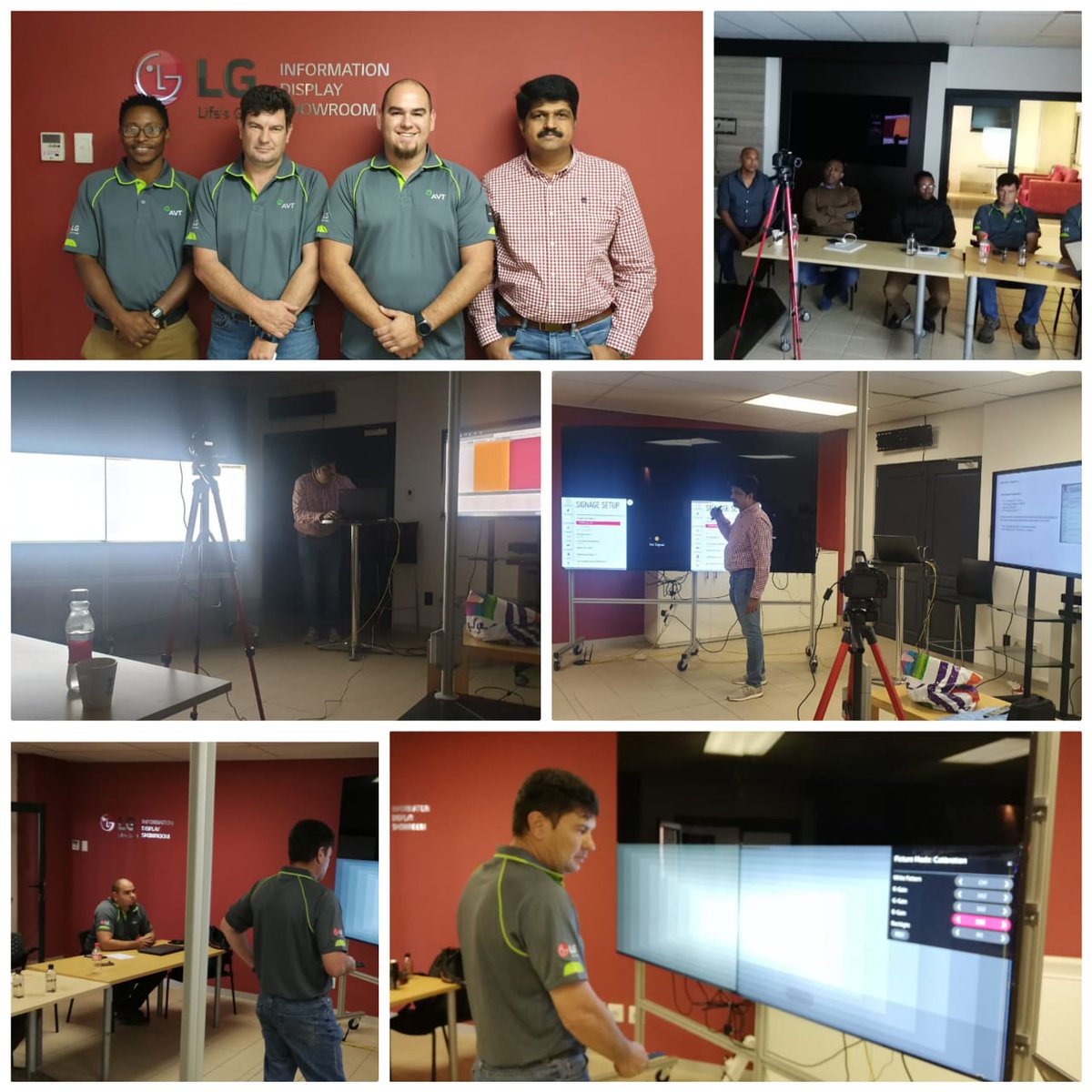 AVT_Solutions's tweet image. AVT believes in continually developing our skills and thus regularly attend training sessions. @LGSouthAfrica recently hosted a video installation and calibration training session which a few of our AVT Technicians in Johannesburg attended #AVTSolutions #digitalsignage #training