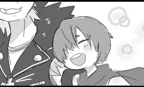 これは、叫び場に更新した落書きマンガの金こたな一コマ。 