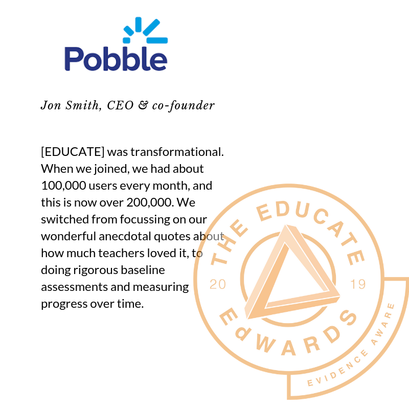 startuplabsorg's tweet photo. SUCCESS STORY: @HeyPobble former participant and recipient of the #EDUCATEEdWard #EvidenceAware shares their experience of the programme and #impact of #research on their #technology. https://t.co/yi3J92s0BI