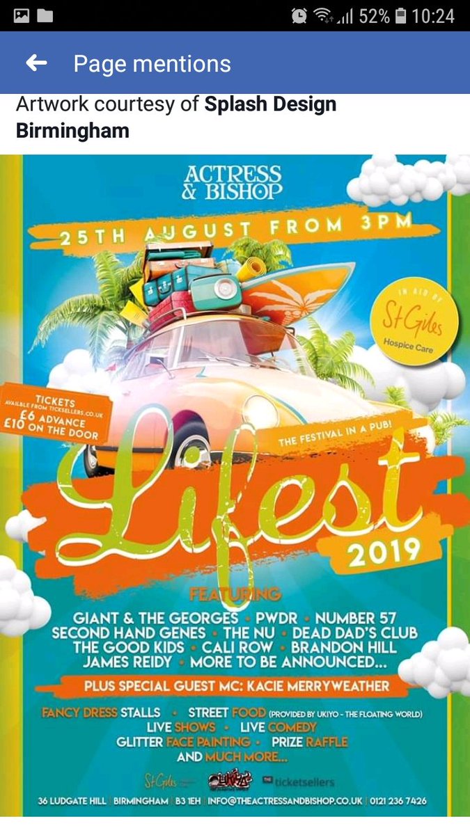 Performing at this amazing event in August at <a href="/TheActressBham/">Actress and Bishop</a> in aid of <a href="/StGilesHospice/">St Giles Hospice</a>