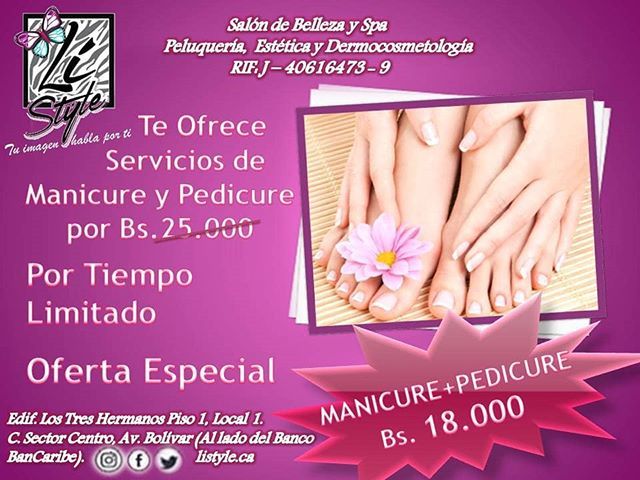 listyleca's tweet photo. Servicio de manicura y pedicure por tan solo 18.000bs 😲😲😲 NO TE LO PIERDAS! 👣 💕 💕 😍@listyle.ca #listylestetic #listyleca #venezuela #maturin
#cejas  #Cursos #depilacionconhilos #depilacionconcera #maturinwoman #mujeres #secados #cortesdepelomujer… https://t.co/UB218JF2xH https://t.co/ZUdGiIkabZ