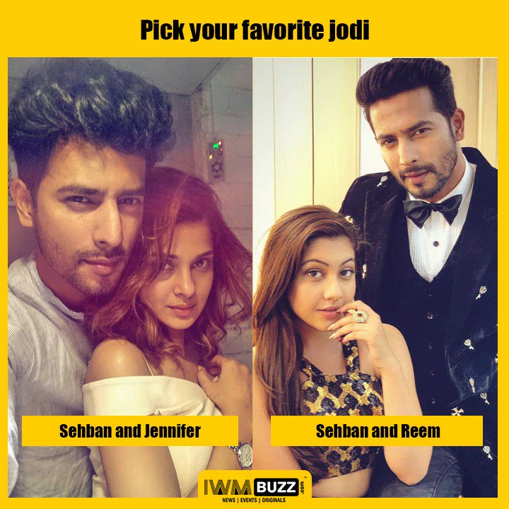 iwmbuzz's tweet photo. Pick your favorite jodi
A. Sehban and Jennifer
B. Sehban and Reem
#choose #pickone #favoritejodi #onscreencouple #pair #sehbanazim #jenniferwinget #reemsameer #bepannah #yasharora #zoyasiddiqui #colorstv #kalyanirane #malharane #tujhsehairaabta #zeetv #iwmbuzz #iwmbuzzhindi https://t.co/ZTGha3weWa
