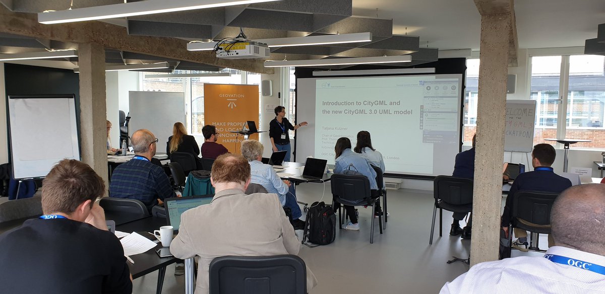 TUMgis's tweet photo. Tatjana Kutzner from our team presents CityGML 3.0 at the CityGML3 Hackathon #CityGML #CityGML3 #CityGMLHack https://t.co/VW83dkVAvw