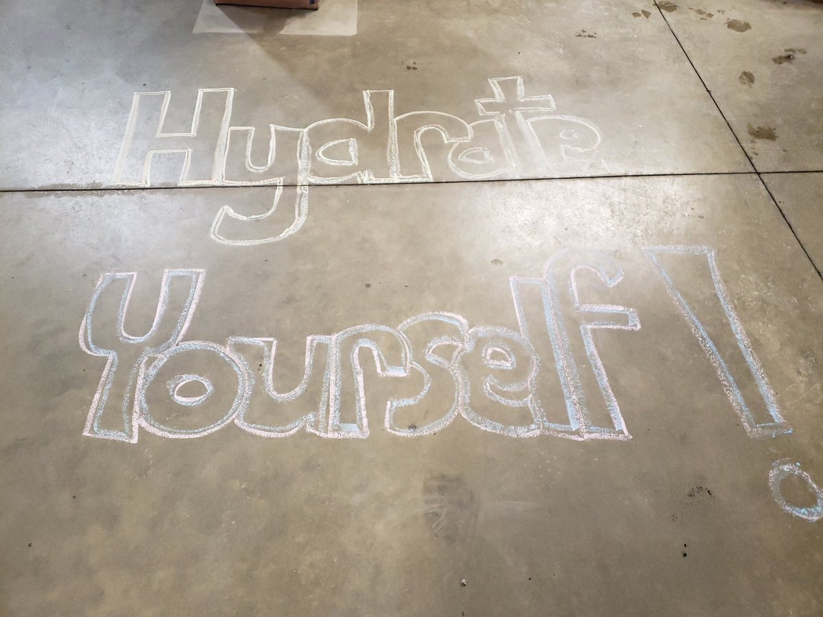 #Hydrate #chalktalk #waterforlife #livesafely <a href="/safetyfirstNED/">Northeast District Safety</a> <a href="/ShaunTidwell4/">Shaun Tidwell</a> <a href="/AllisonHalber/">Allison Halber</a>