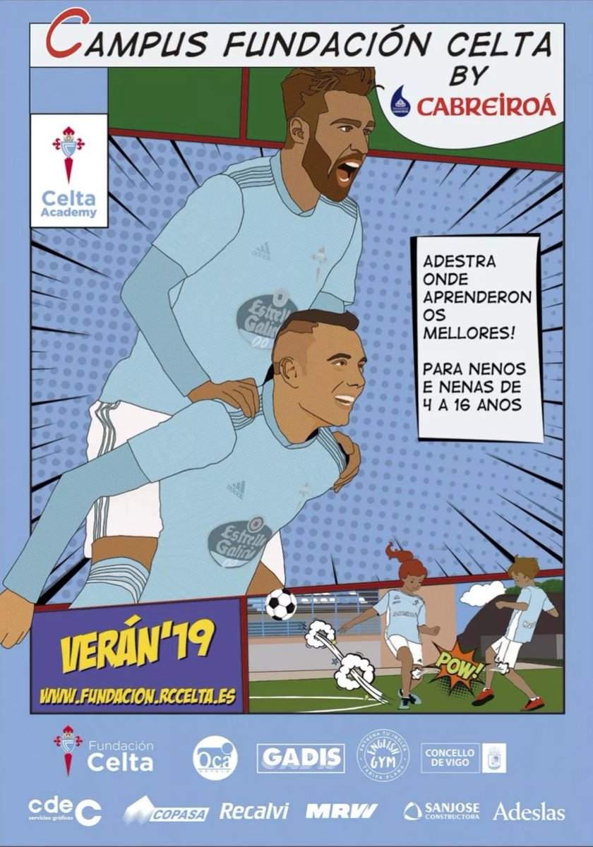C_Valdovino's tweet photo. Grazas á @sd_valdovino, o Concello de Valdoviño pon a disposición dos nenos de entre 4 e 16 anos, empadroados no municipio, 1 praza para participar no Campus de Verán da Fundación Celta by Cabreiroá que se celebrará en xullo en Ares. Inscrición ata o xoves
https://t.co/Grt7GG4pis https://t.co/bcTFUVX4av