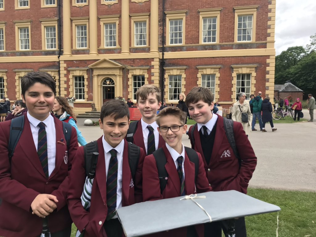 Archives Club <a href="/AKSSchool/">AKS Lytham</a> are at the <a href="/BBCOne/">BBC One</a> #AntiquesRoadshow at #LythamHall waiting to see the manuscripts expert with our fascinating artefact - the Adams Illustrated Panorama