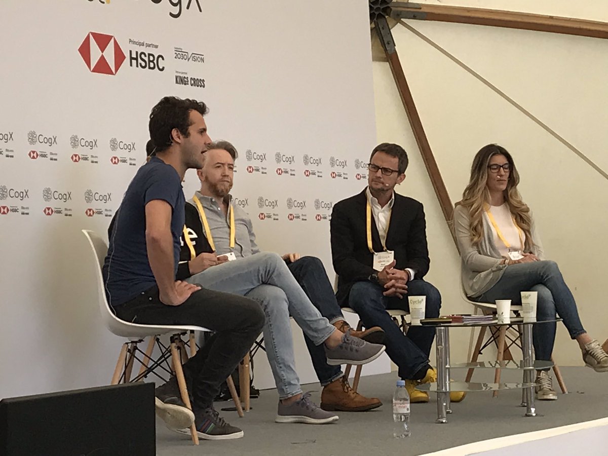 The rising stars of Founders Factory and First Minute Capital @spencer_crawley co-founder @firstminutecap introduces
@paulc71 CEO @_Previse_
Steph Madgett CEO Slick
@barney_wragg CEO @KarakuriT
@AlbertSaniger CEO @natetech_

 #CogX19