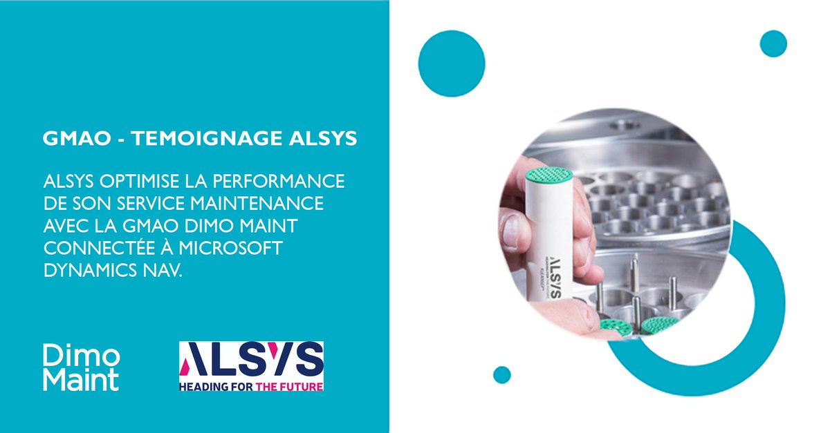 dimomaint's tweet photo. Alsys optimise la performance de son service #maintenance avec la #GMAO DIMO Maint MX connectée à #Microsoft Dynamics NAV. Découvrez le retour d'expérience de Franck BEAUPERE, manager QHSE et José Garcia, responsable maintenance. 
https://t.co/qHkoxndvxk https://t.co/57g2tKmQ1s