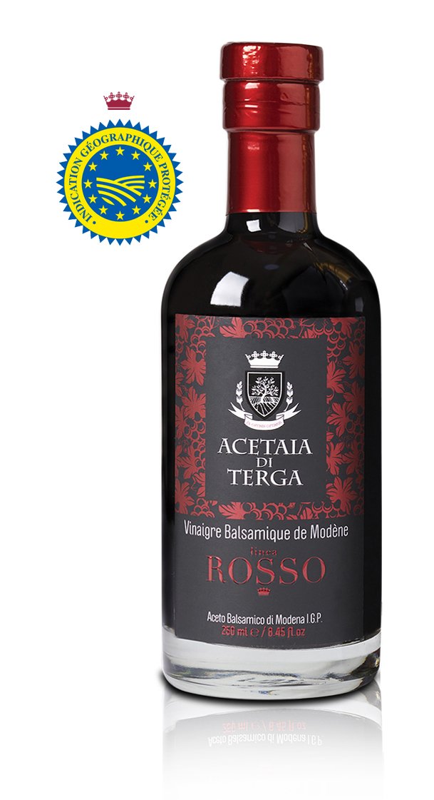Rosso  : Vinaigre Balsamique IGP de Modene   de notre Gamme Acetaïa Di Terga