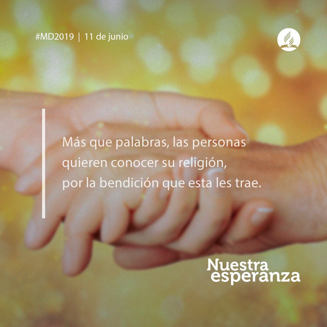 AdventistaMiCOP's tweet photo. #Junio ¿Qué influencia han ejercido tu vida y tu iglesia? Más que palabras, las personas quieren reconocer a su religión por la bendición que esta comparte en cualquier situación. #PrimeroDios #MD2019 https://t.co/PtiTfcIhVh