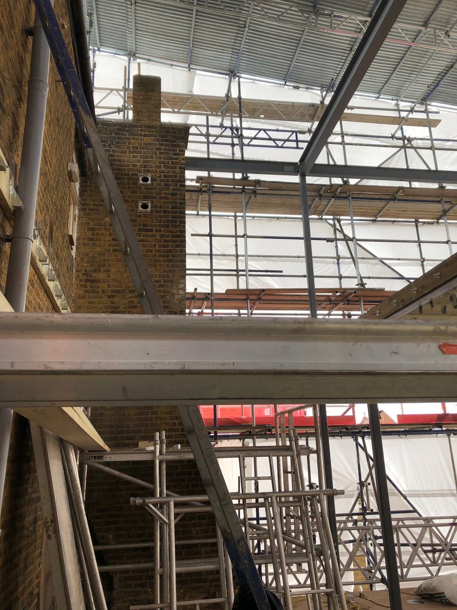 Rear extension now taking form in Ealing, in this very tight site