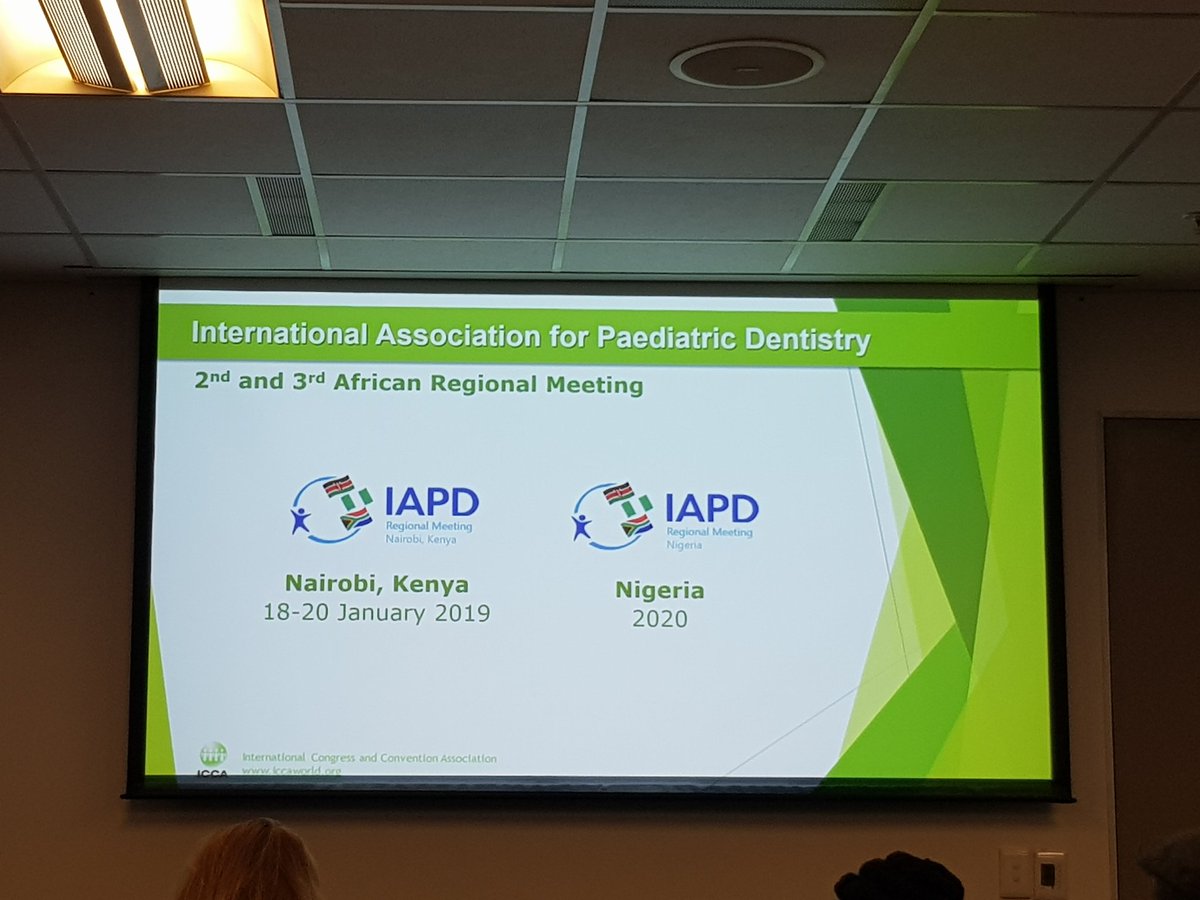 The Association assisted an establishment of a regional Paediatric Dentistry on the continent @abtm2019 #tap2018