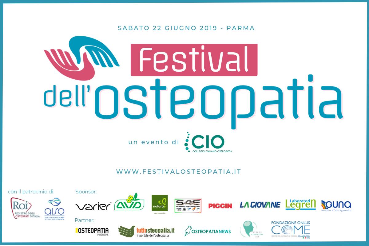 Il Festival dell'#Osteopatia sarà il 22 giugno a #Parma, organizzato dal Collegio Italiano di Osteopatia. L'evento ha il patrocinio del #ROI e #AISO, prevede 21 relatori, tre sale congressi, uno spazio espositivo e un premio per la migliore #ricerca. Info: bit.ly/2UKv771