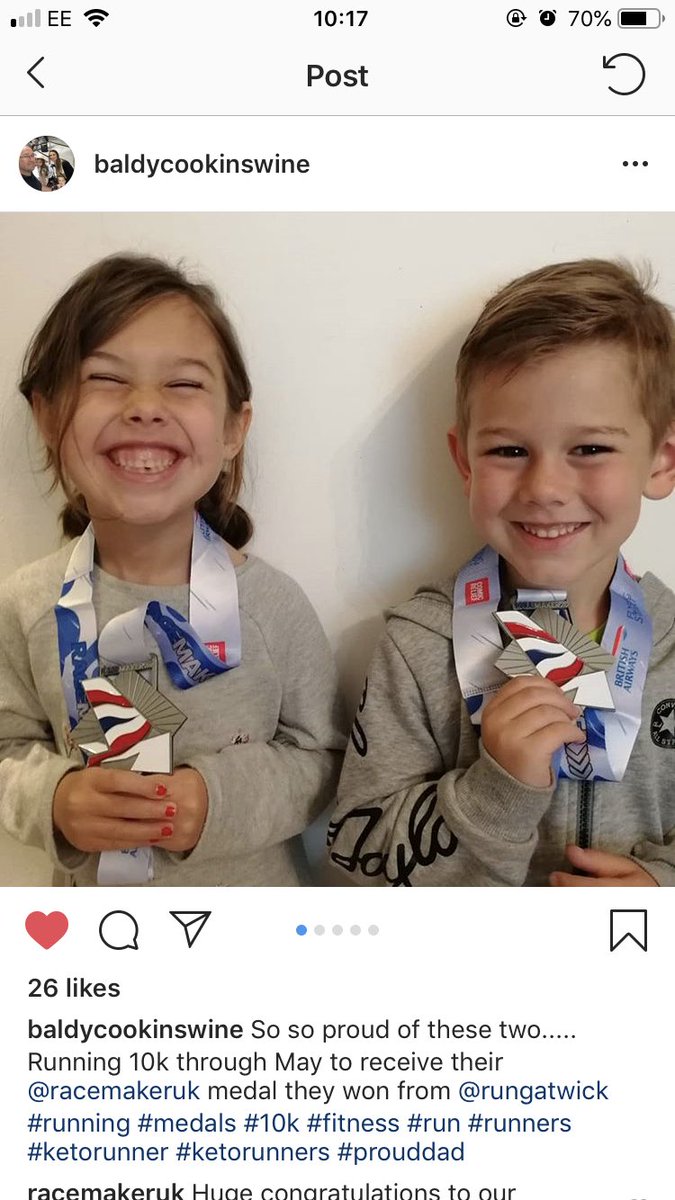RacemakerUK's tweet photo. A post to bright up your Tuesday... Our youngest Racemakers to date. Fantastic work from these two completing 10k in May! 🏅

Sign up for our June challenge now: https://t.co/VNEPWkPVVA

#virtualrun #racemaker #monthlychallenge #virtualrace #fitness #medal #motivation https://t.co/DFEJEY6f1z