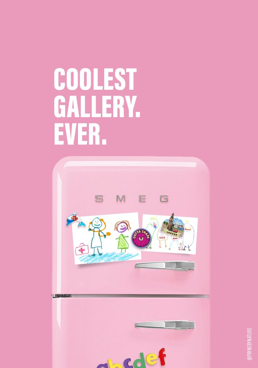 Coolest Gallery. EVER. @smeguk #FRIDGEFREEZERS @OneMinuteBriefs 

#creative #advertising #smeg #kitchengallery #homegallery #childart #familyspace #TuesdayThoughts RT