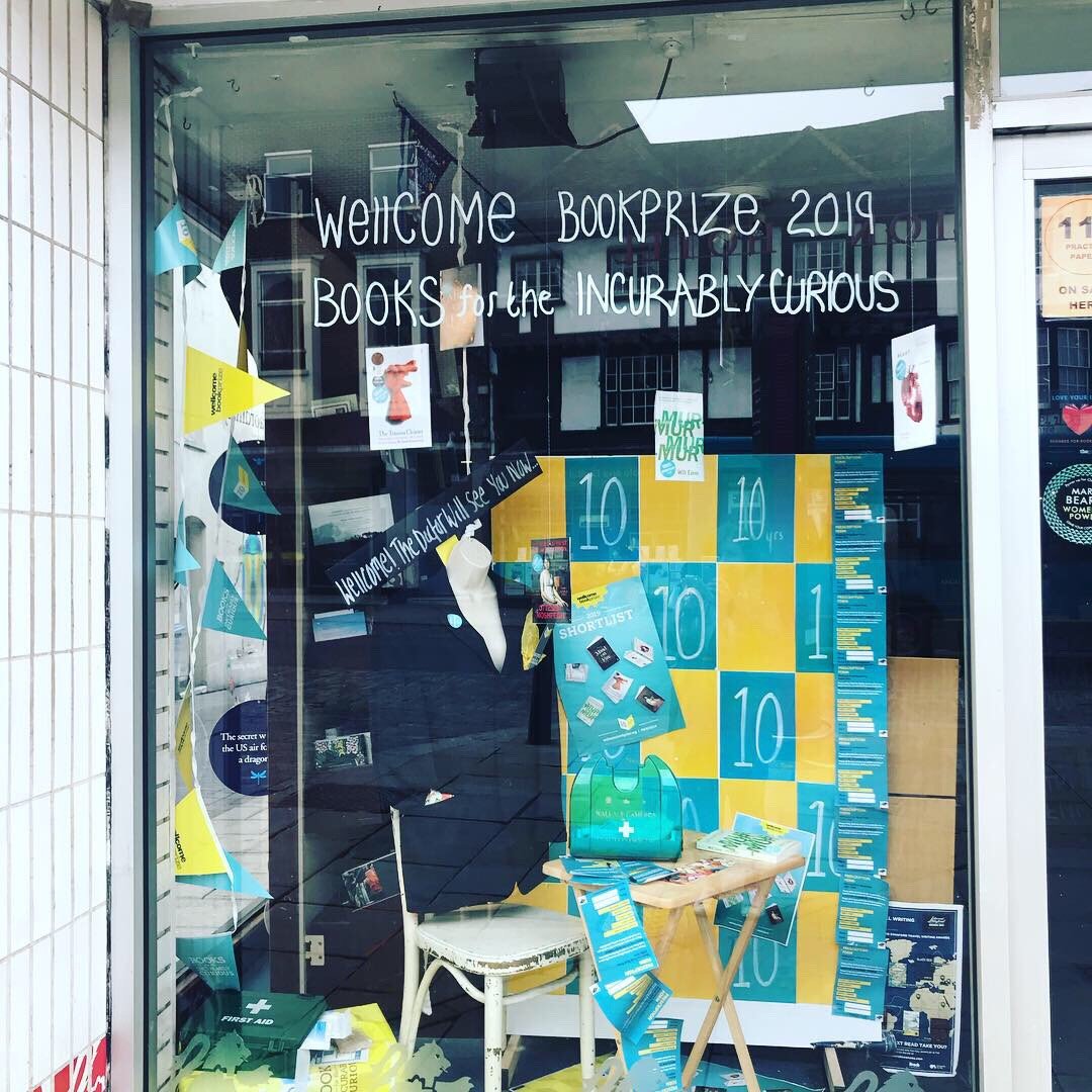 wellcomebkprize's tweet photo. π At last! We're delighted to announce the bookshop winners for our #curiousdisplay competition for #WBP2019 - congratulations to our joint winners @bookhive and @RedLionBooks! Thanks to all the stores who entered this year and your support for this year's prize! π https://t.co/cWXGNjY3Ds