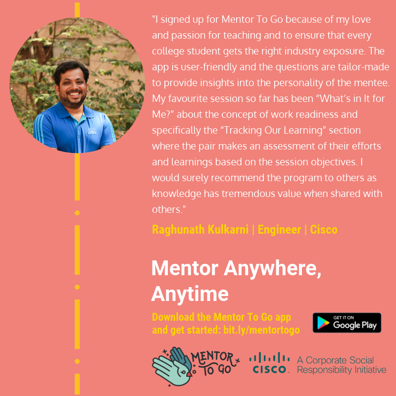 mentortogether's tweet photo. Over 2000 #mentors and #mentees have downloaded the #MentorToGo app, and 350 pairs have already experienced the unique #mobilementoring experience. 
@CiscoCSR @cisco_in @anuragcisco @rohinikamath https://t.co/eSdtzm1qj0