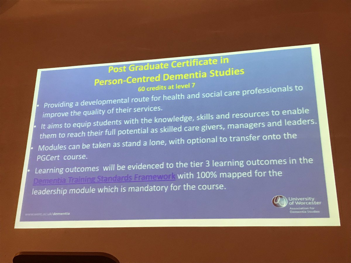 Gincart's tweet photo. Thank you Christine Carter for introducing the PGCert in person-centred Dementia Studies @WorcesterUni at this year’s #RITAsystem conference taking place @WorcsAcuteNHS https://t.co/c49WSbHu9y