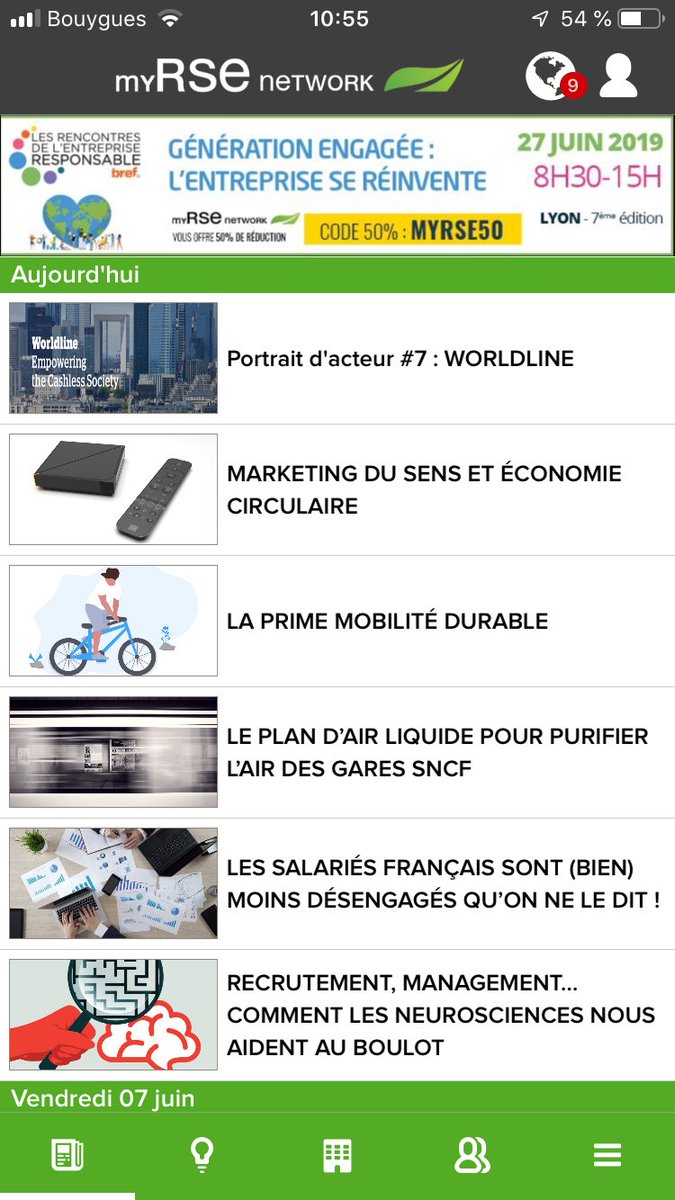 myRSE_Network's tweet image. Aujourd'hui, on vous propose un nouveau Portrait d'Acteur : celui de Worldline, le leader européen de l’industrie des paiements et des services transactionnels. On vous parle aussi de neurosciences, d'engagement des salariés français, de prime vélo... Enjoy !