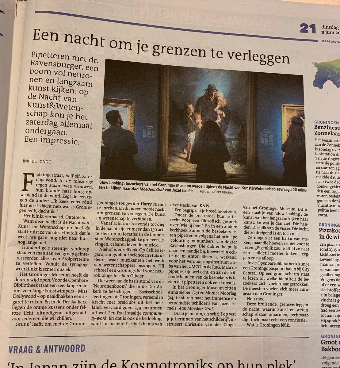 ‘Een nacht om je grenzen de verleggen’, vandaag in <a href="/dvhn_nl/">Dagblad van het Noorden</a>⁩ over ⁦<a href="/denacht/">De Nacht van K&W</a>⁩! #denacht19 #lustrum #RUG405